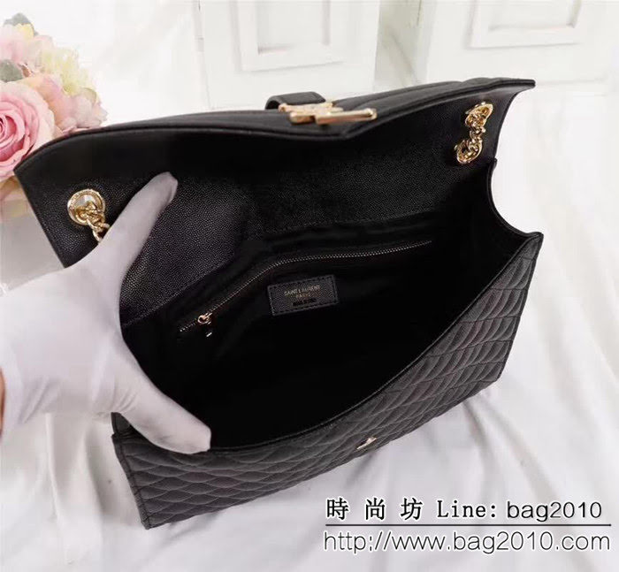 YSL聖羅蘭 爆款 魚子醬紋牛皮鏈條單肩斜挎包 26808 YAS1182